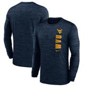 West Virginia Nike Dri-Fit Sideline Velocity Long Sleeve Tee